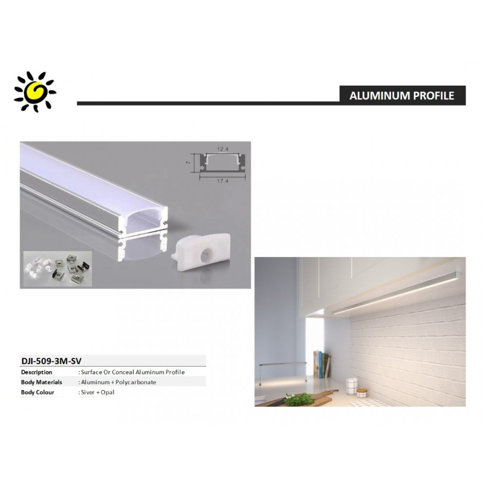 DJI-509-3MTR SURFACE ALUMINIUM PROFILE