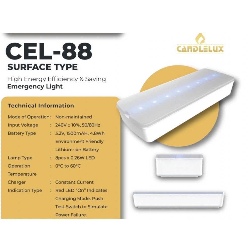 CANDLELUX CEL88 SURFACE EMERGENCY LIGHT