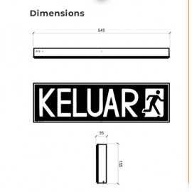 CANDLELUX CKS-38P WALL MOUNTED KELUAR SIGN