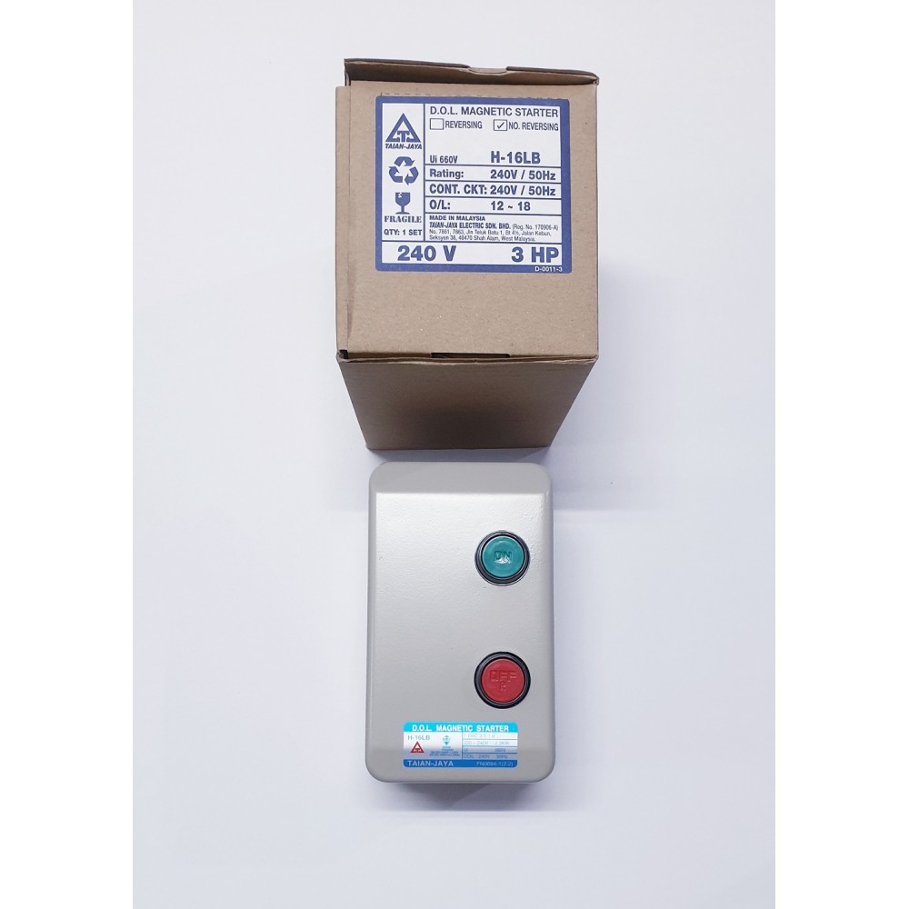 TAIAN JAYA 240V 3HP DOL STARTER