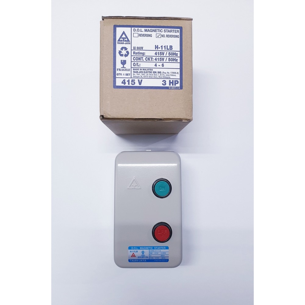 TAIAN JAYA 415V 3HP DOL STARTER