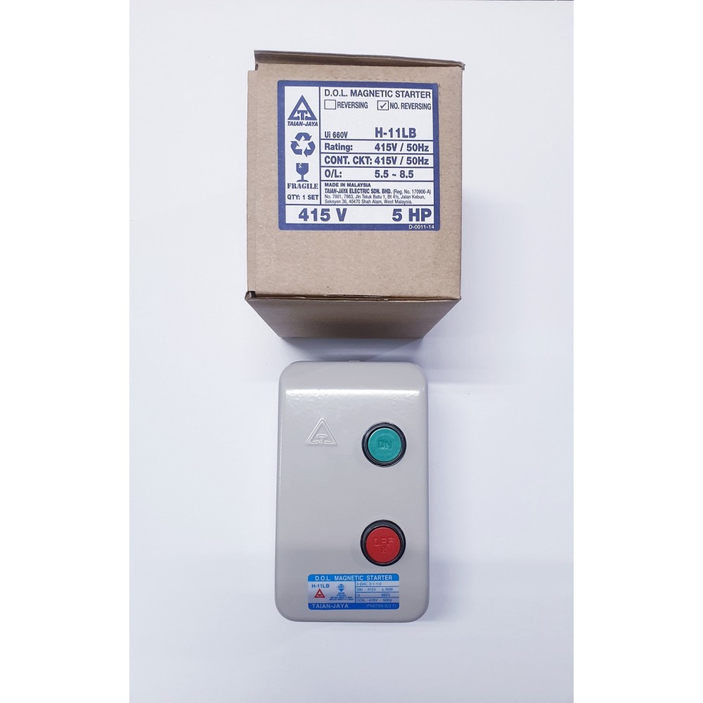TAIAN JAYA 415V 5HP DOL STARTER