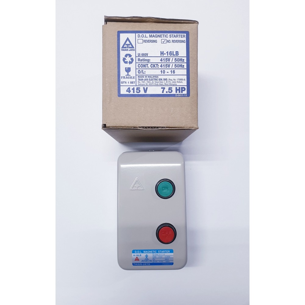 TAIAN JAYA 415V 7.5HP DOL STARTER